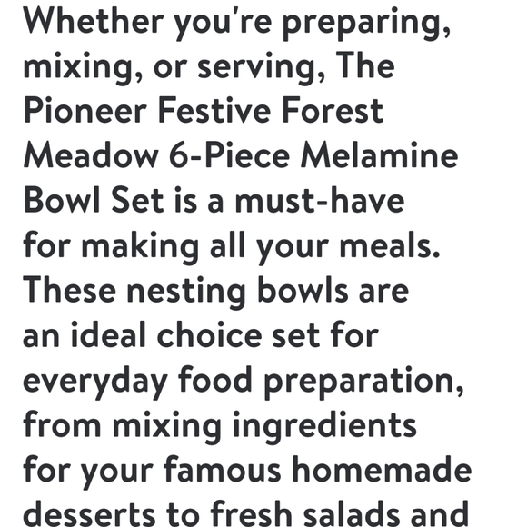 ❤️ New Pioneer Woman Festive Forest 6-Piece Melamine Bowl Set - Picture 2 of 11